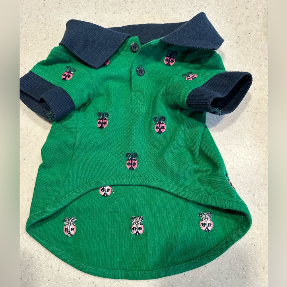 Boots and Barkley Dogs Preppy Shirt Size Small (7-12 lbs) Green & Pink. …